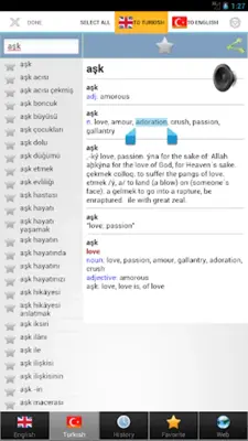 Turkish best dict android App screenshot 2