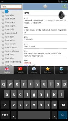 Turkish best dict android App screenshot 3