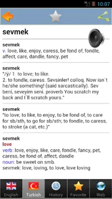 Turkish best dict android App screenshot 7